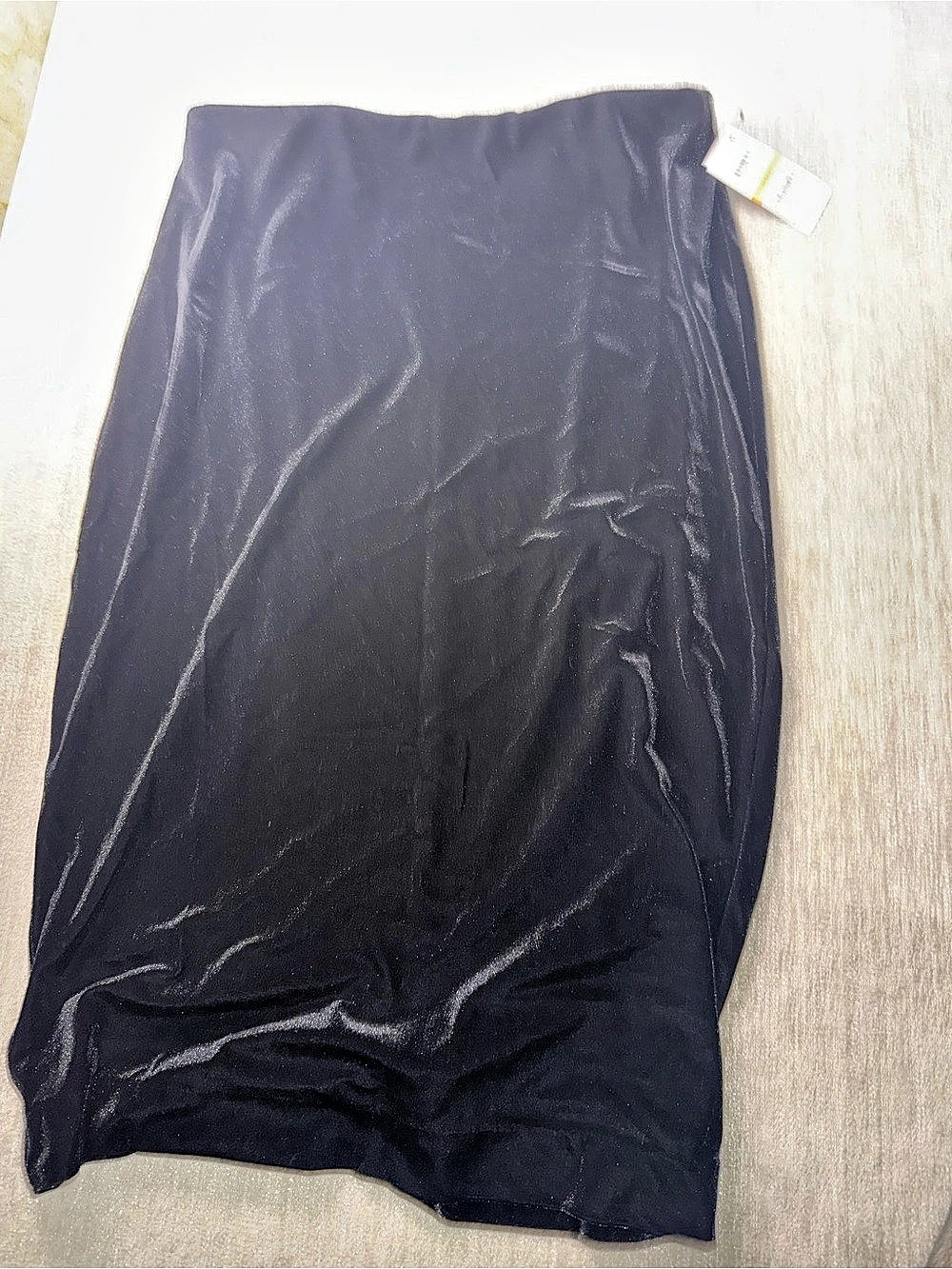 Alfani Rose Shimmer Sequin Midi Skirt in Black Size Small NWT